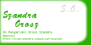 szandra orosz business card